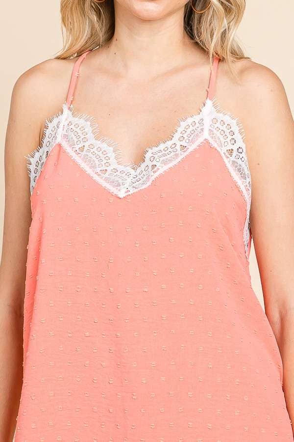 Eyelash Lace Cami Tank Top