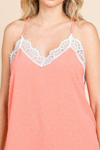 Eyelash Lace Cami Tank Top