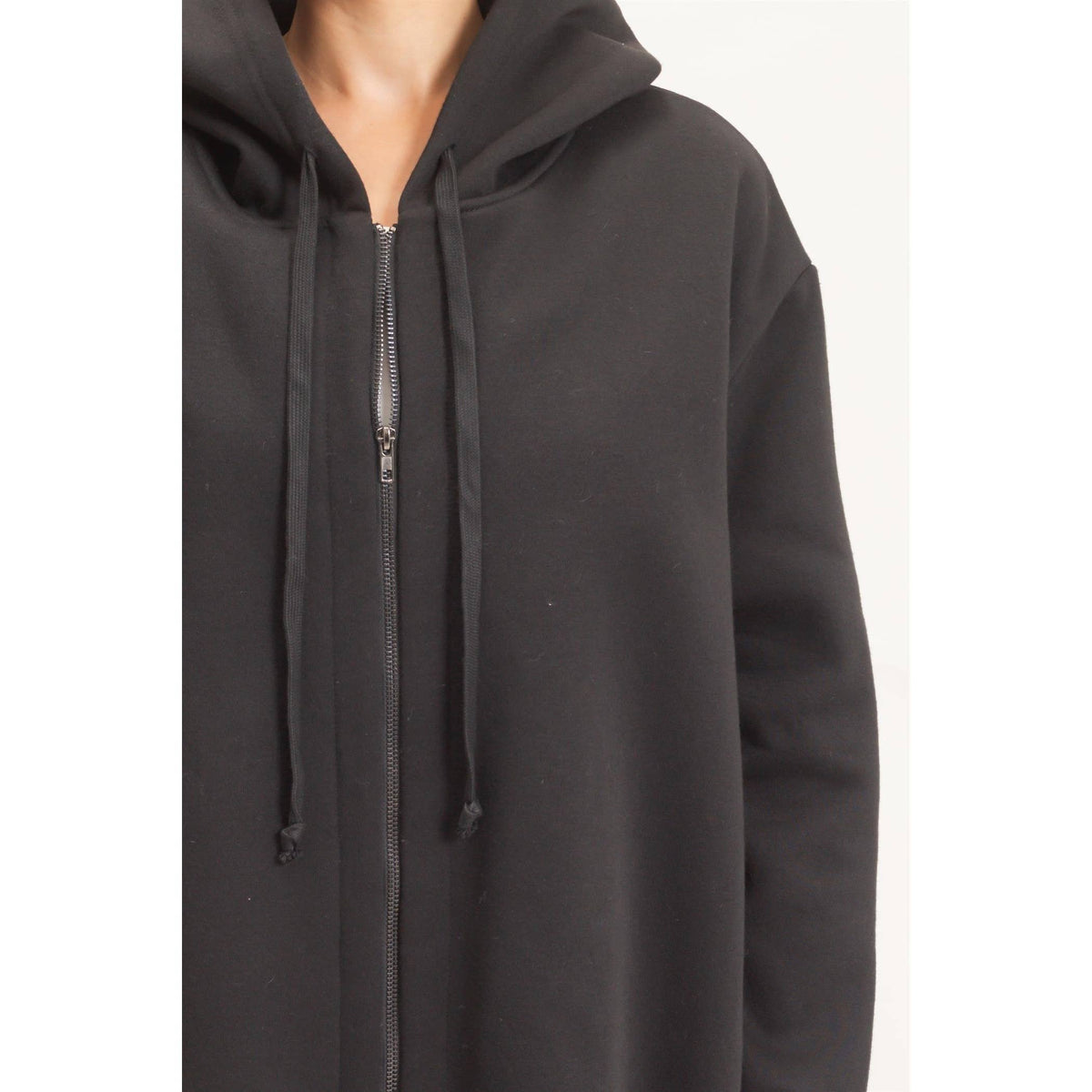 Cozy Overload Oversized Longline Zip-Up Hoodie Jacket
