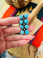 Handcrafted Sterling Silver & Kingman Turquoise Ring Signed