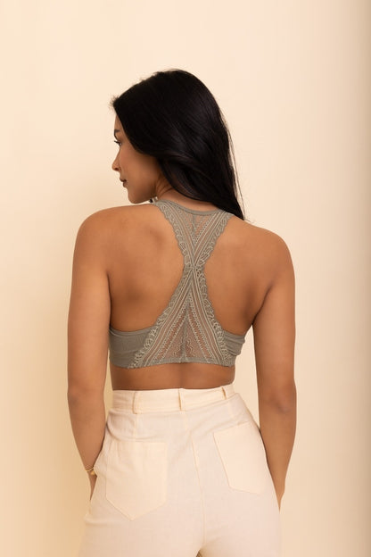 Seamless Lace Racerback Bralette