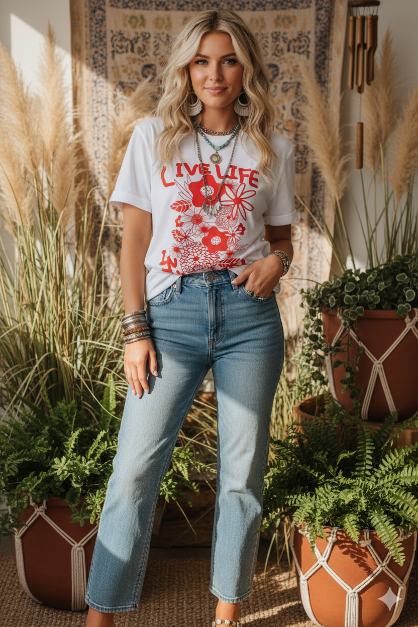 Live Life in Full Bloom Tee