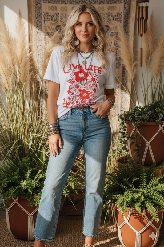 Live Life in Full Bloom Tee