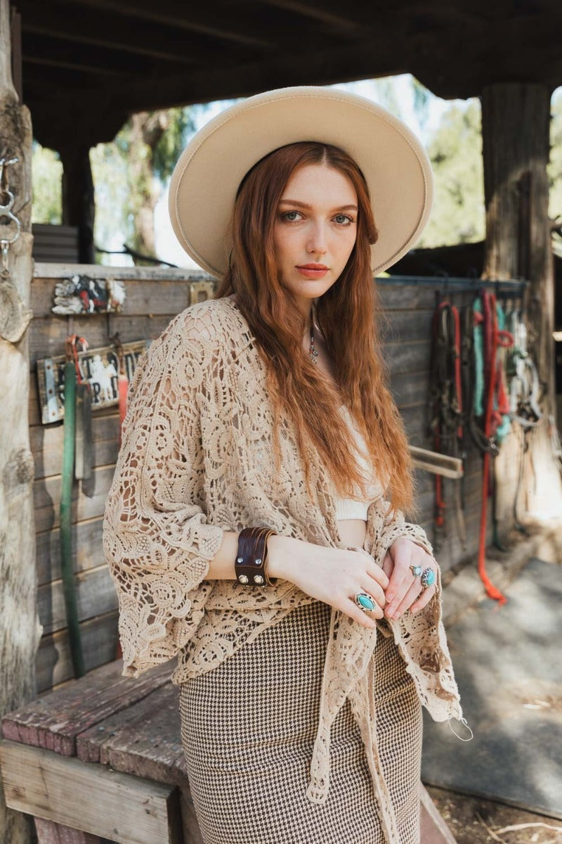 Crochet Floral Petal Kimono Wrap