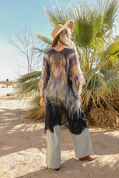 Ombre Tie Dye Kimono