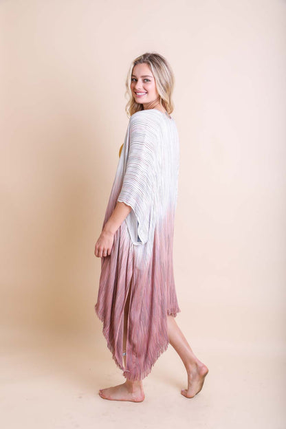 Ombre Vertical Stitched Kimono