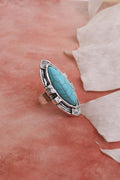 Turquoise Marquise Cut Silver Ring Jewelry