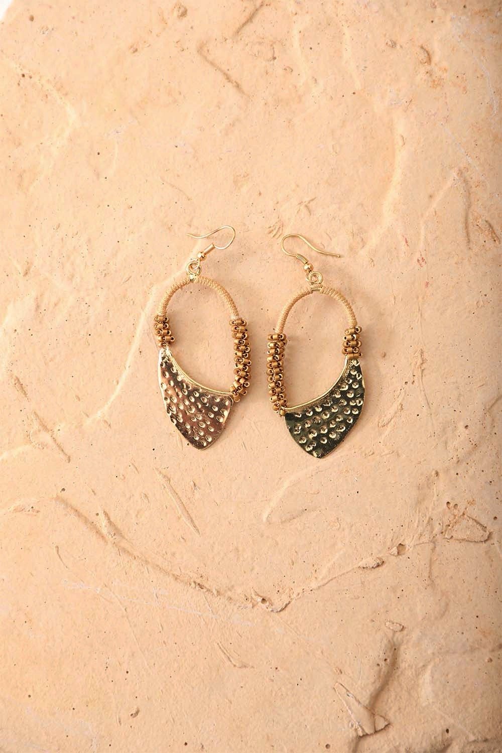 Vintage Gold Drop Earrings Jewelry