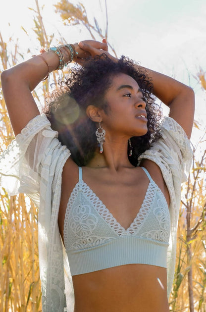 Waistband Loop Lace Brami Bralette Small / Sage
