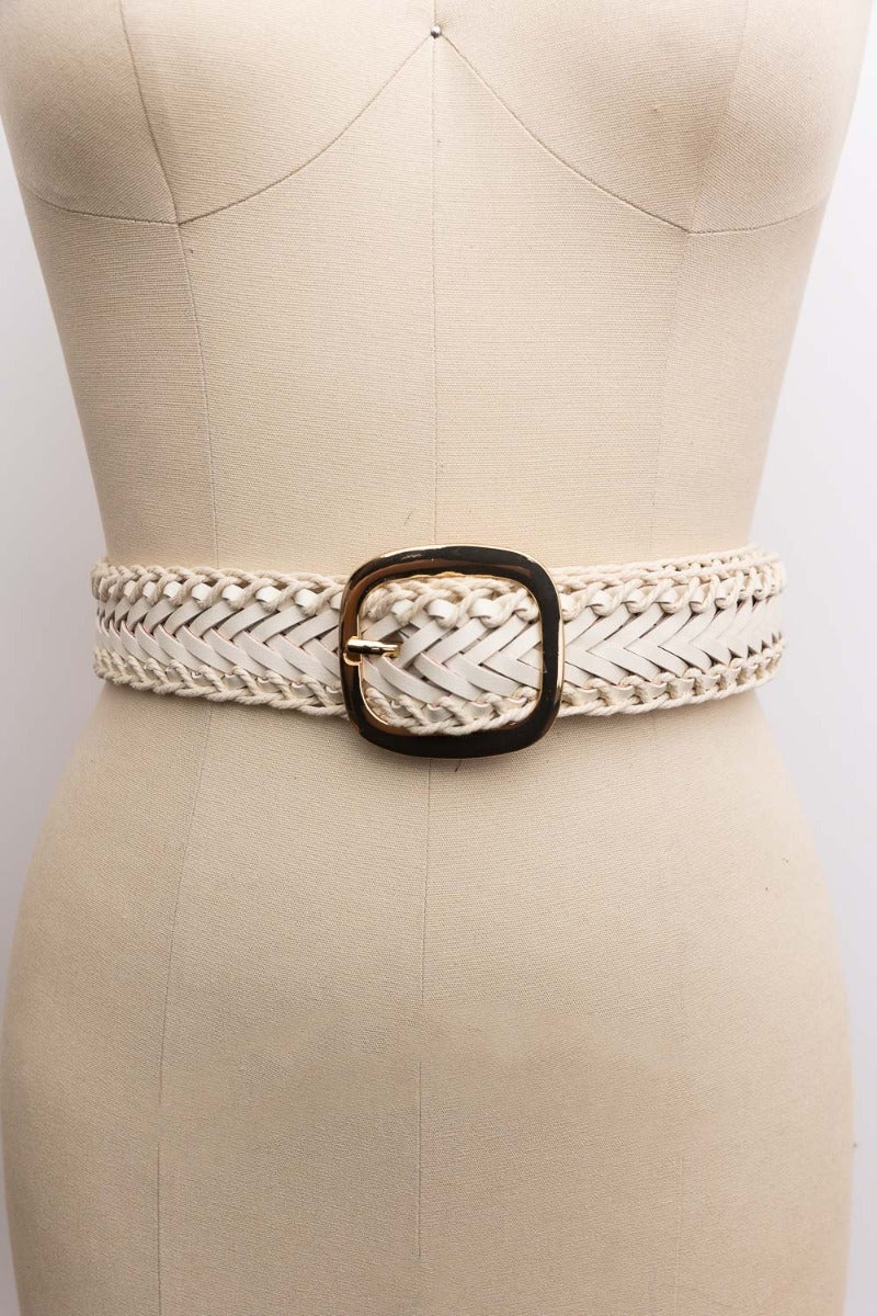 Crochet Trim Braided Belt