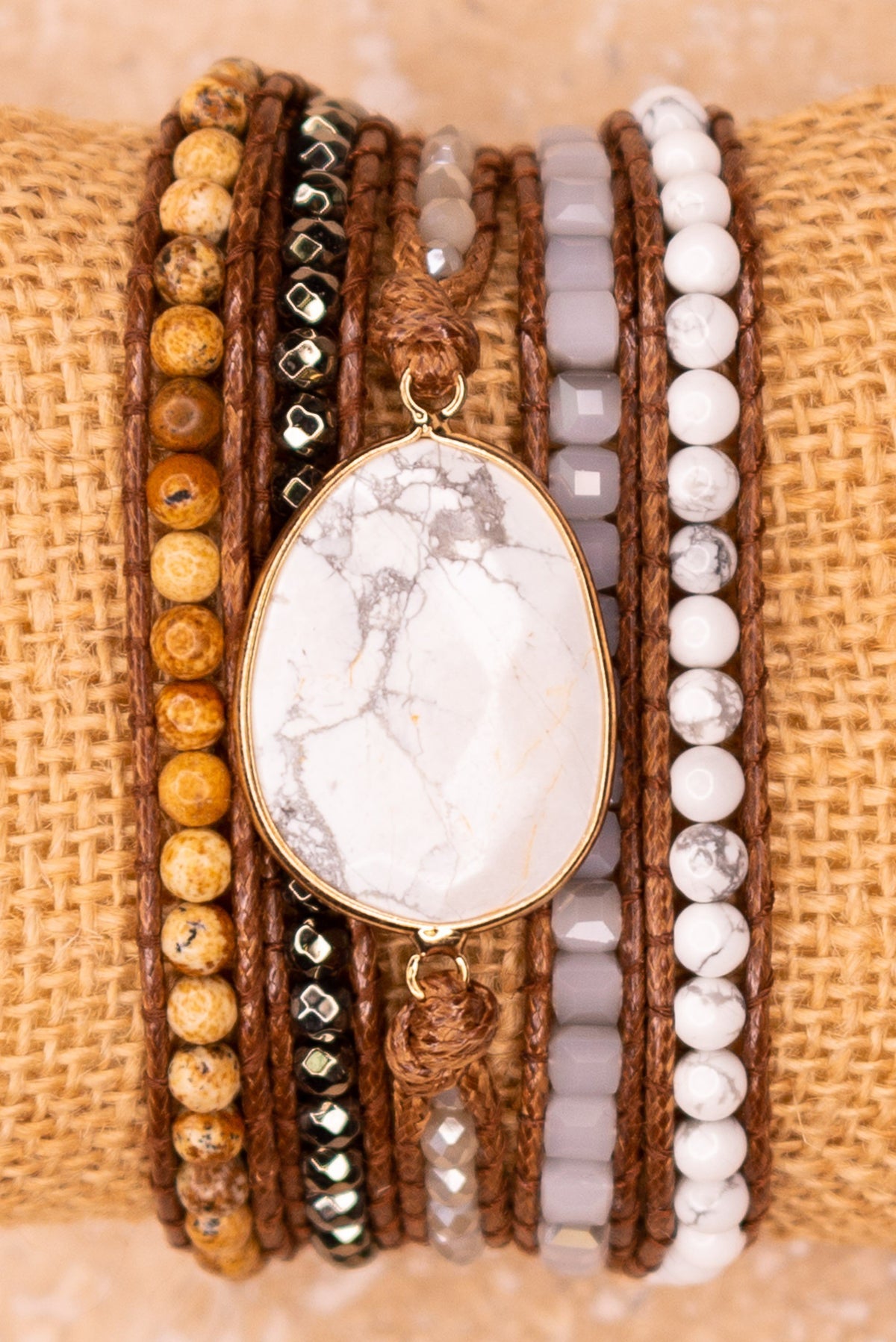 Beaded Wrap Boho Leather Bracelets - Heart - Liv Rocks Energy Healing Crystals Shop, Gems + Wholesale Sage