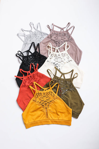 Frankie High Neck Seamless Bralette