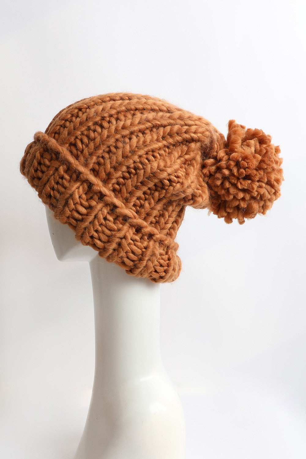Oversized Pom Beanie Hat