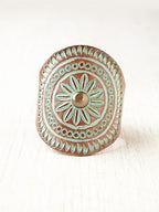 Grecian Leather Patina Cuff Bracelet