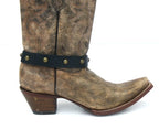 Vintage Leather Boot Bracelets