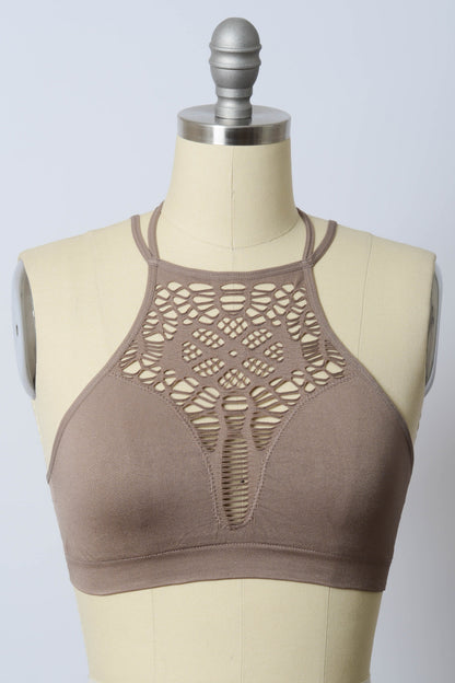 Frankie High Neck Seamless Bralette