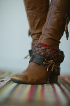 Vintage Leather Boot Bracelets